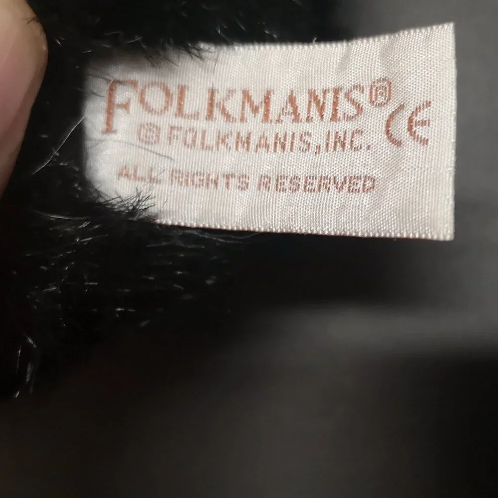 Folkmanis Skunk Hand Puppet X 2 Soft Black & White Faux Fur Realistic - Picture 2 of 6